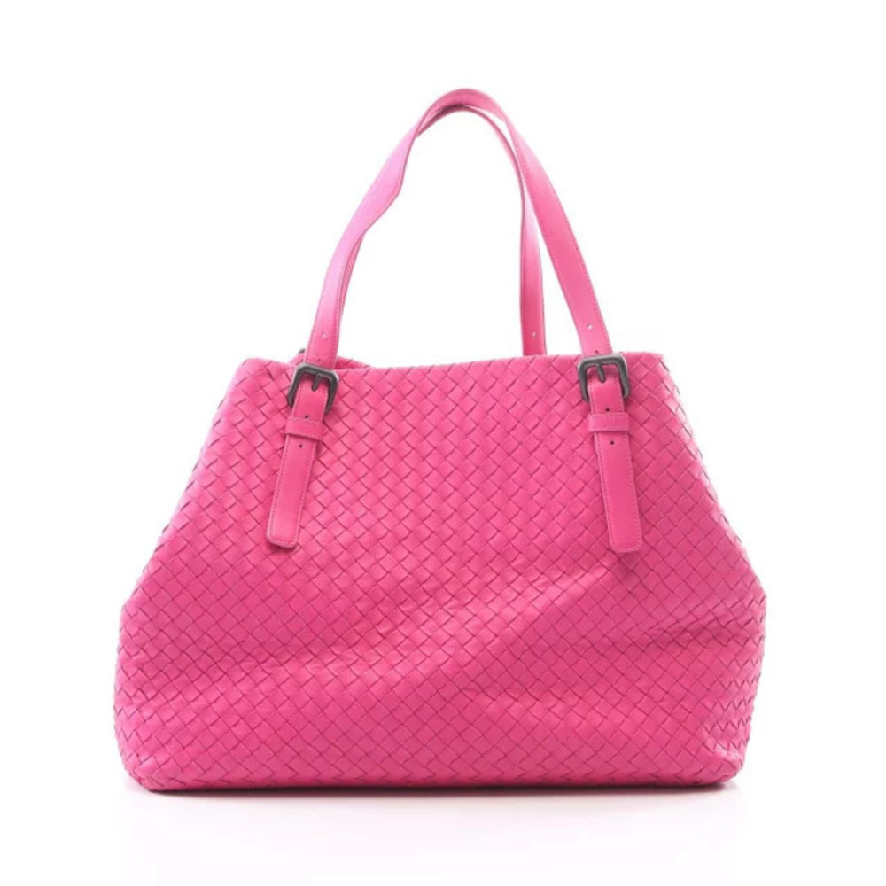 Bottega Veneta Intrecciato Tote Bag Leather Pink